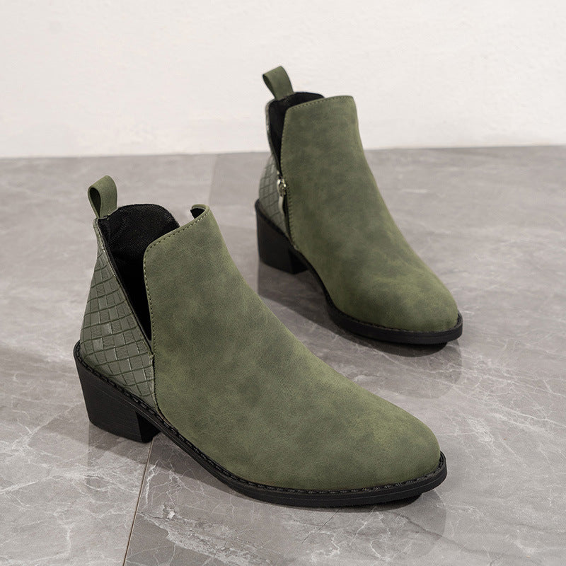 VogueV-Cut Ankle Boots