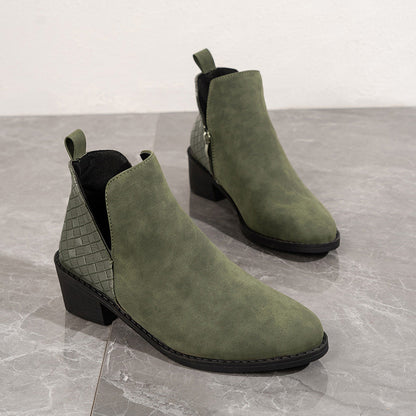 VogueV-Cut Ankle Boots