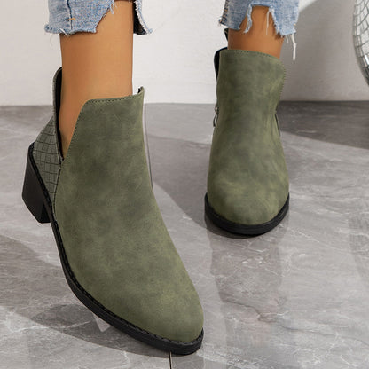 VogueV-Cut Ankle Boots